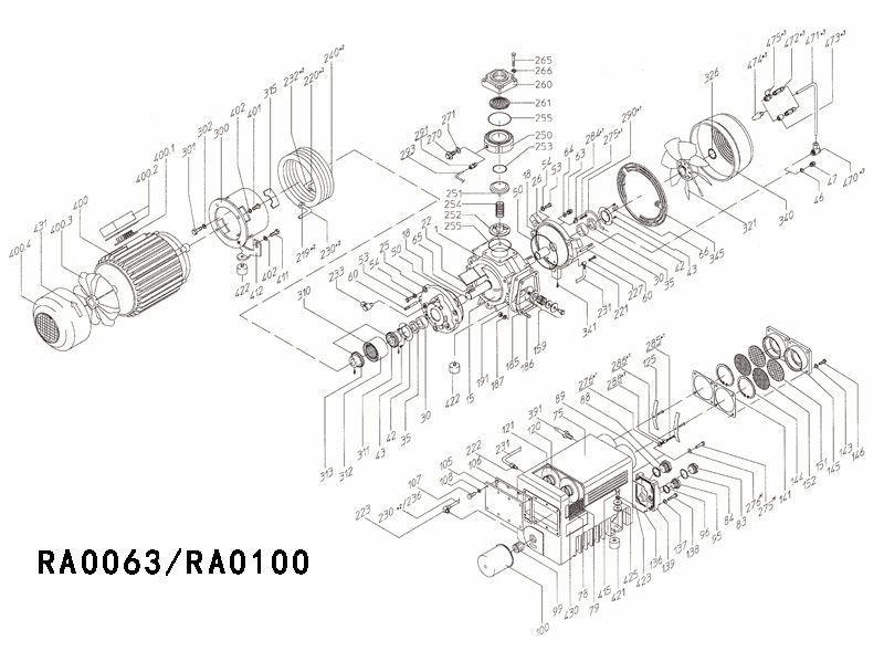 RA0100 Cooling Spiral PN/0522000014 Repair kit Radiator parts Serpentin