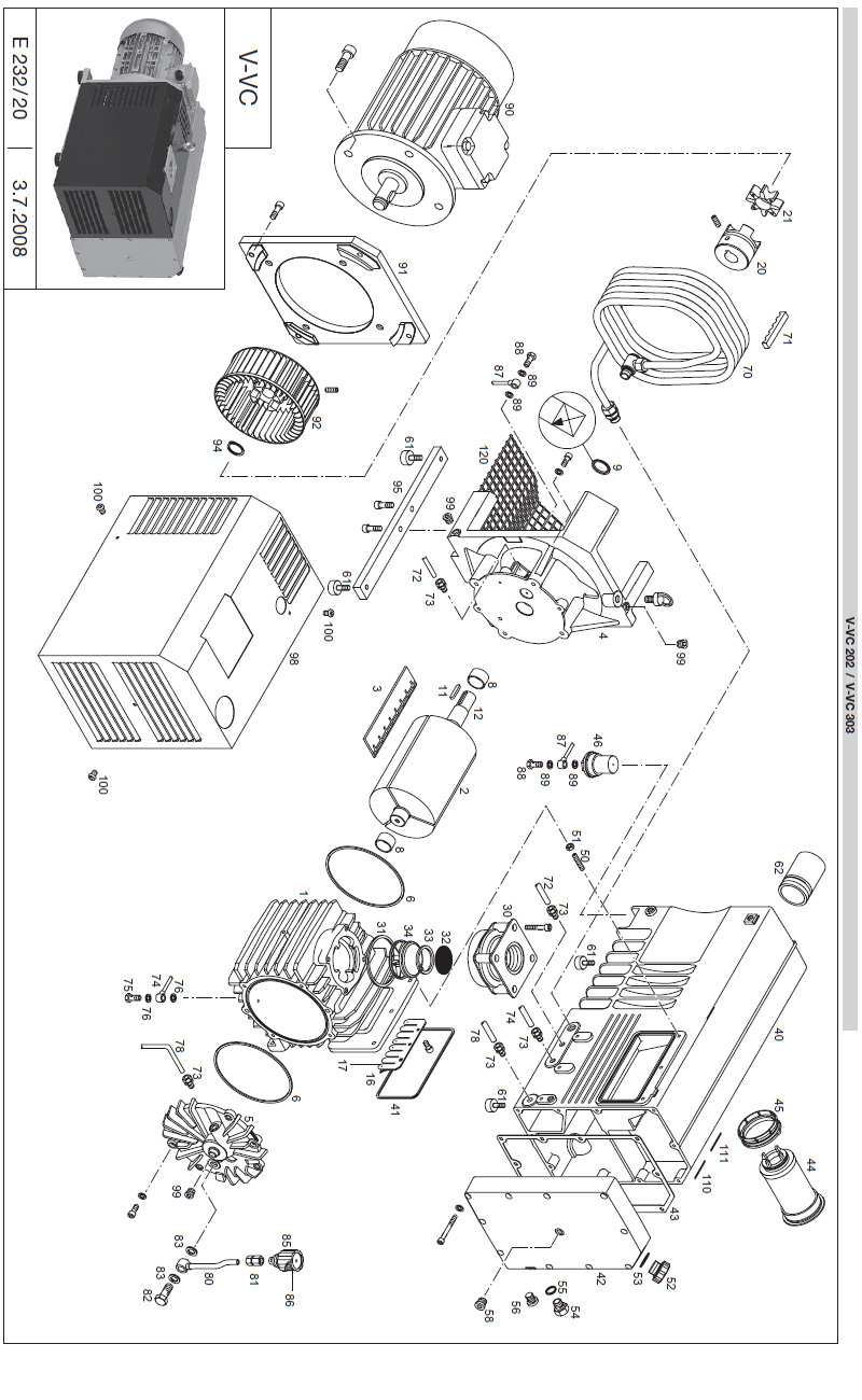 VC202/303 NRV Suction Valve Repair Kit Parts For Elmo Rietschle Vacuum
