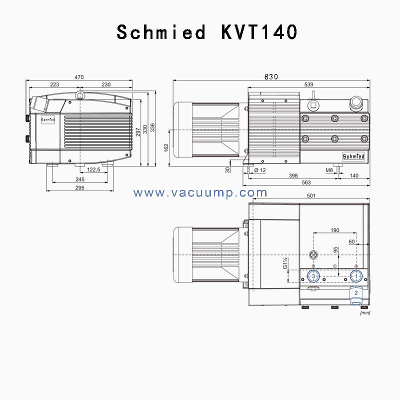 Schmied KVT140 Oil-free Dry vacuum pump Replace BECKER