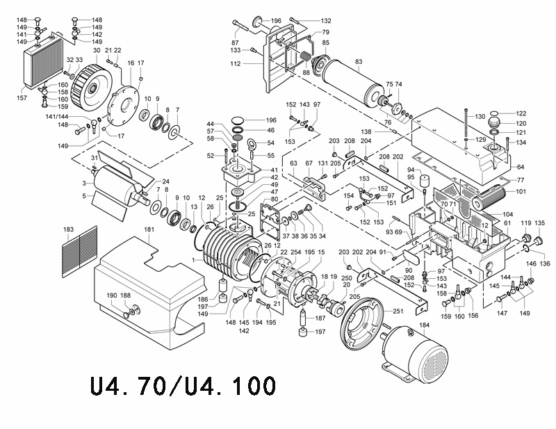 U4.70 U4.100 P/N 50230210700 Repair parts ventlator metal Cooling fan