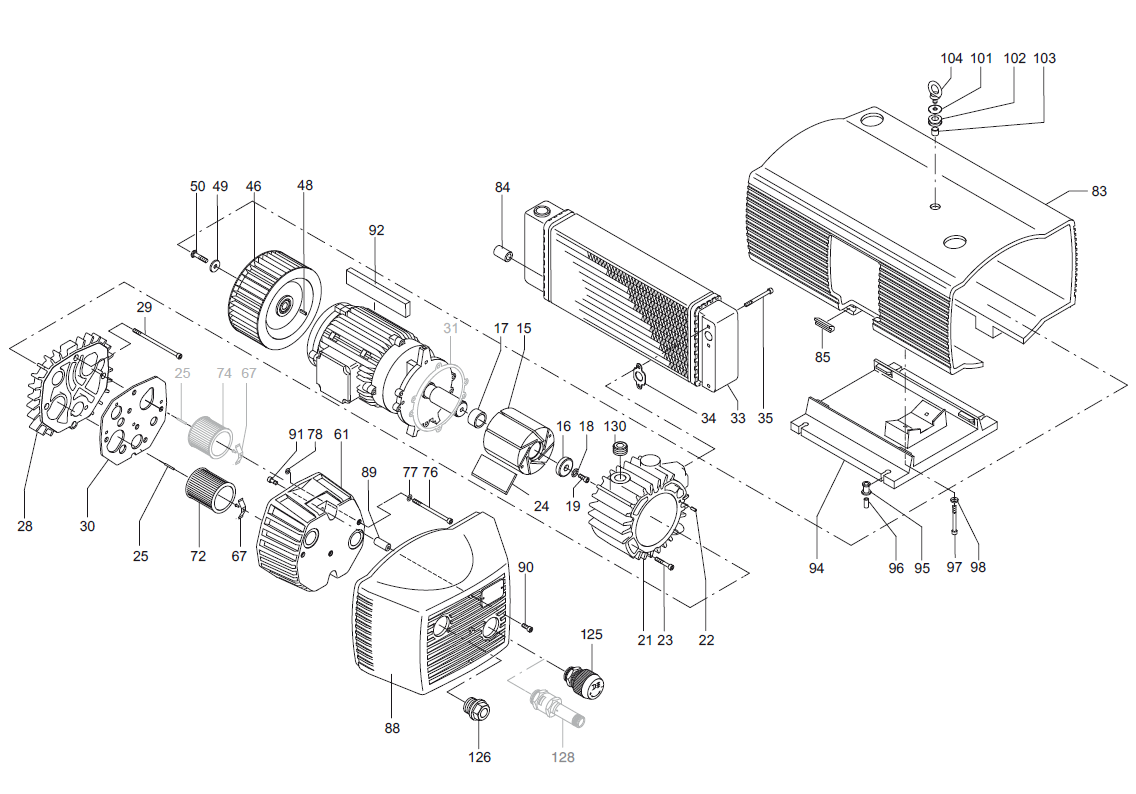 DT4.25/4.40K P/N 902300 27600 Repair parts metal Cooling fan for BECKER